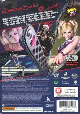 Lollipop Chainsaw (USA) box cover back